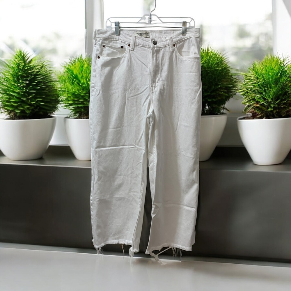 Abercrombie & Fitch White Flare Jeans